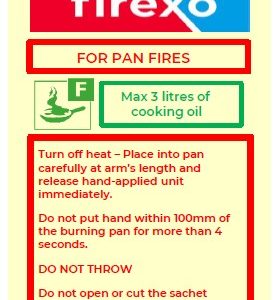 Firexo Pan Fire Sachet signs